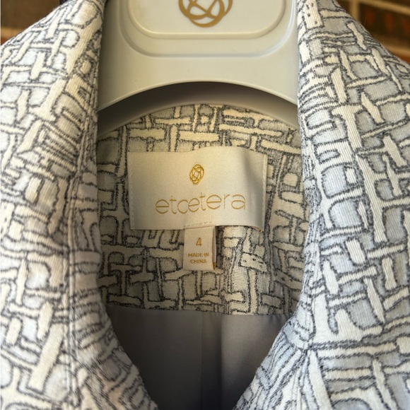 ETCETERA Trench Coat Gray Size 4 - Picture 4 of 11